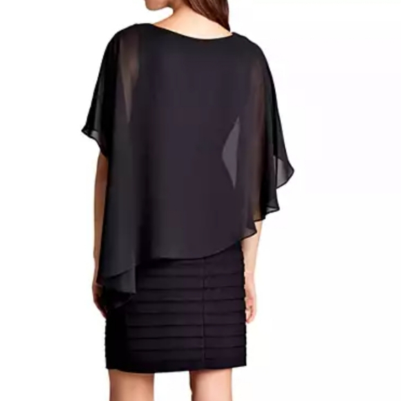 Adrianna PapellChiffon Capelet Dress/ 16W - Picture 4 of 17